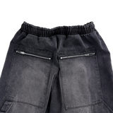 zipper carpenter double-knee pants