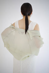 Sheer wide jumper, Light khaki