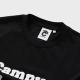 エンボスキャンパスラバーブラックショートスリーブTシャツ [Unisex]