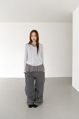 mesh frill top(3colors)