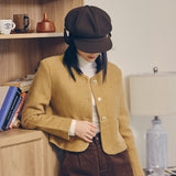 VA Stud Fly Newsboy Cap / Brown
