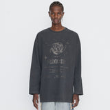 イントゥザギャラクシーピグメント長袖Tシャツ Charcoal