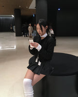 ローチェックボタンスカート