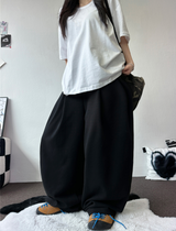 10000ソルド❤バックフロントツーピンタックバルーンオーバーパンツ🩶🖤2カラー🩶S-XL
