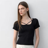 (Z-T-6832)LUX SQUARE NECK KNIT