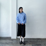 Boxy Cropped Striped Shirt