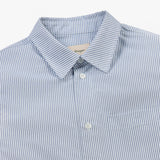 ストレンジャークラシックフィット刺繍ロングスリーブオックスフォードシャツ (Blue Stripe)