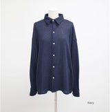 (Unisex) ブレットオーバーサイズニットシャツ