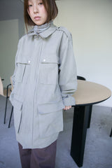 silver snap pocket safari coat(2colors)