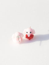 HEART PINK ELEPHANT EARRINGS