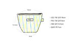 BLUE YELLOW STRIPE POUCH (POP-UP POUCH)