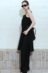 DEEP SLIT DRESS_NAVY