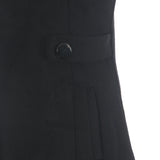 Wool button mini dress 001