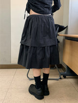  STRING LAYERED FLARE SKIRT