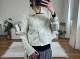 cropped spring trench jacket