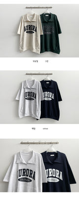 Domt カラー半袖Tシャツ