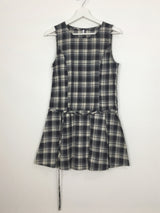 Low Check Pleated Dress (2color)