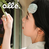 Olle. 鸥莉 オーリー アセテート素材 ハンドメイド シェルシルエットクリップ 上品 韓国風 ヘアアクセサリー