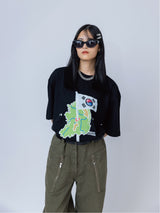 "Kハート" Tシャツ (ブラック)