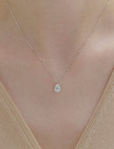 26SS★エッセンス 14K（W）ラボダイヤモンド ペア ペンダント ネックレス 1.0CT