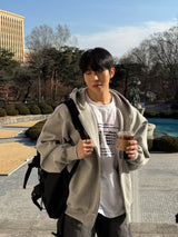 メントボタンフードジップアップ