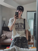 セグプリントクロップ半袖Tシャツ