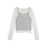 メッシュレイヤードトップセット(2 COLORS)