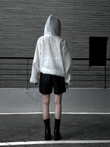 [unisex] サマークールシースルーフードジップアップ (2color)