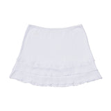 Wave Frill Cotton Skirt_White