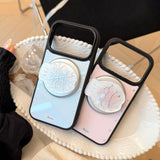 マザーオブパール フィッシュ ゴールドフレーム マグネティック iPhone ケース