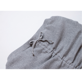 SHIRRING STRING SKIRT GRAY