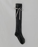 poin ribbon strap over-knee socks