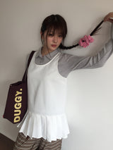 ルーシー フリルカラー Tシャツ(2color)