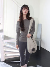 リバーシブルポケットバッグ (BEIGE & KHAKI)