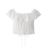 Liora Eyelet Ruffle Blouse