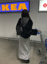アゴバックルハイネックファーショートジャケット