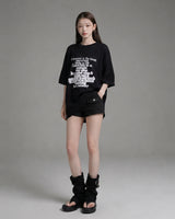 (UNISEX) Lettering Knit Short Sleeve