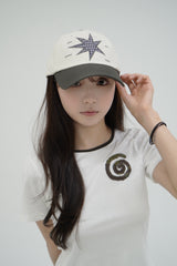 SPARK APPLIQUE BALL CAP [IVORY]