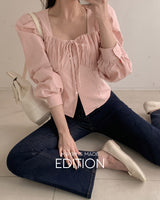 [MADE] lonen shirring blouse