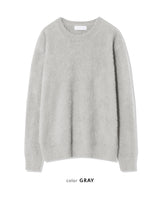 [UNISEX] クラウディーシーズンオーバーフィットアンゴラクルーネックロングスリーブニット (7 colors)