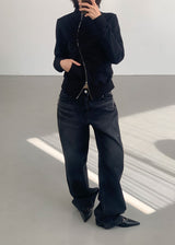STUD BLACK DENIM