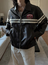 Babel Patch Leather Jacket