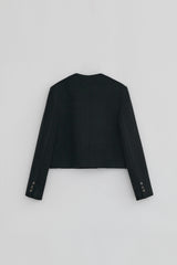 WOOLLY NO COLLAR JACKET