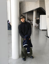 No.1540 fleece FH string hood-T (3color)