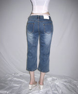 lace capri denim pt