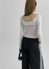 [MADE] KINNY SET - Fleece Stripe Bustier
