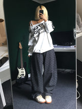 ホルターネック オフショルダーTシャツ オフショルダー レタリングスウェットシャツ