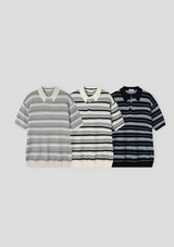 [S/S]インコネクトストライプカラハーフニット(3color)