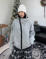 Liane Curved Brushed Hood Zip-Up