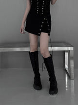 side eyelet skirt pants